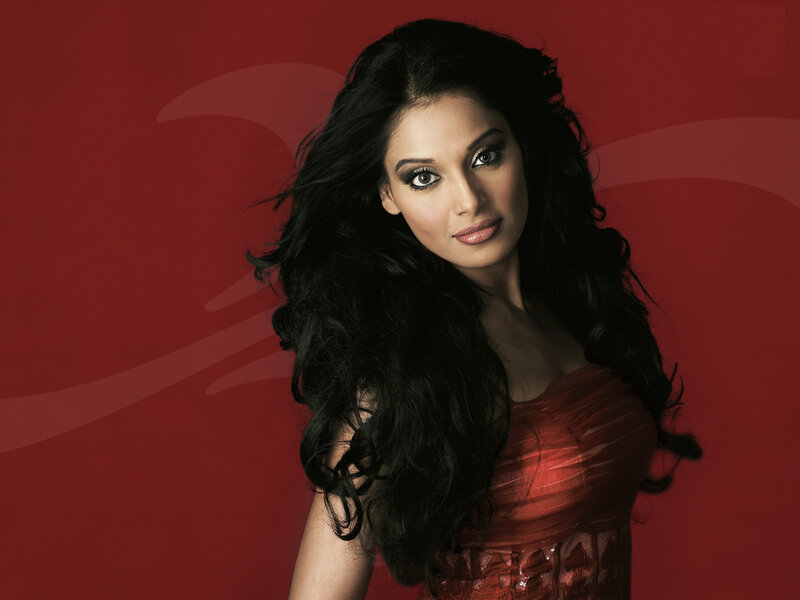 Woman with Long Black Hair — Red, Dramatic