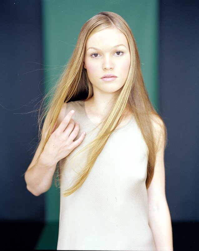 Woman with Long Blonde Hair — Beige, Neutral