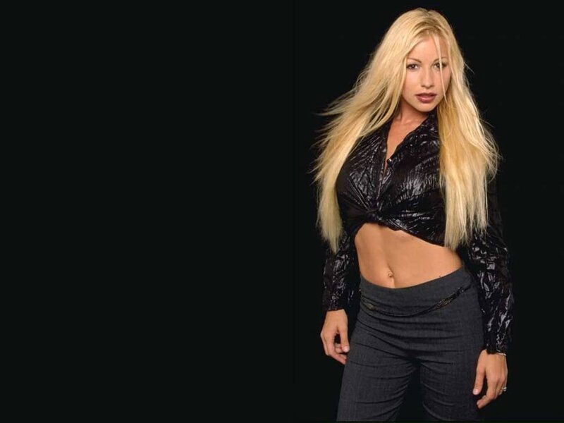 Woman with Long Blonde Hair — Black, Confident, Photograph