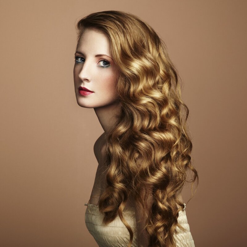 Woman with Long Blonde Hair — Brown, Dramatic, Photograph, Makeup
