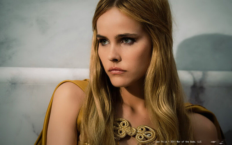 Woman with Long Blonde Hair — Gold, Dramatic, Photograph, Gold Necklace