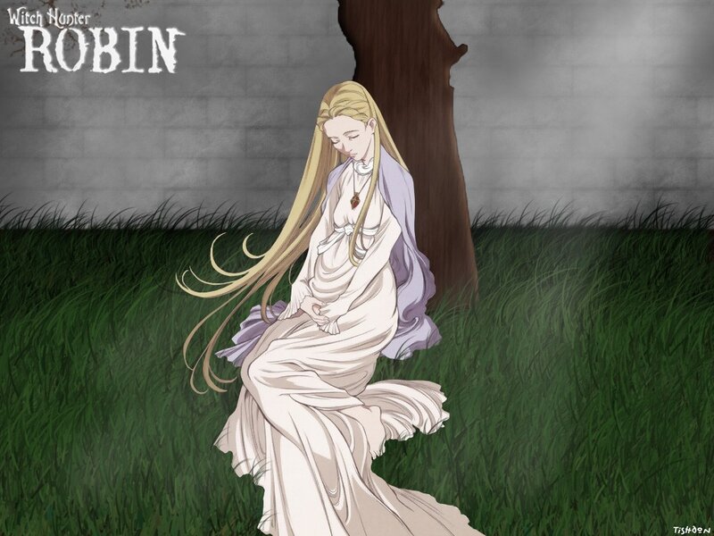 Woman with Long Blonde Hair — Green, Somber
