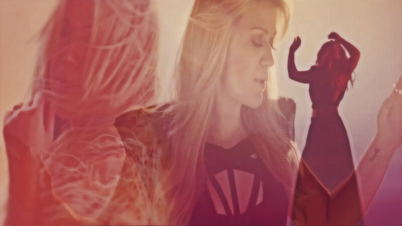Woman with Long Blonde Hair — Pink, Dreamy