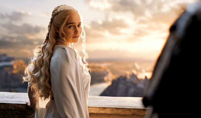 Woman with Long Blonde Hair — White, Serene, Sunrise