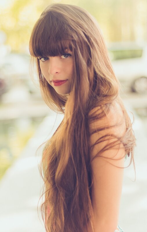 woman with long brown hair