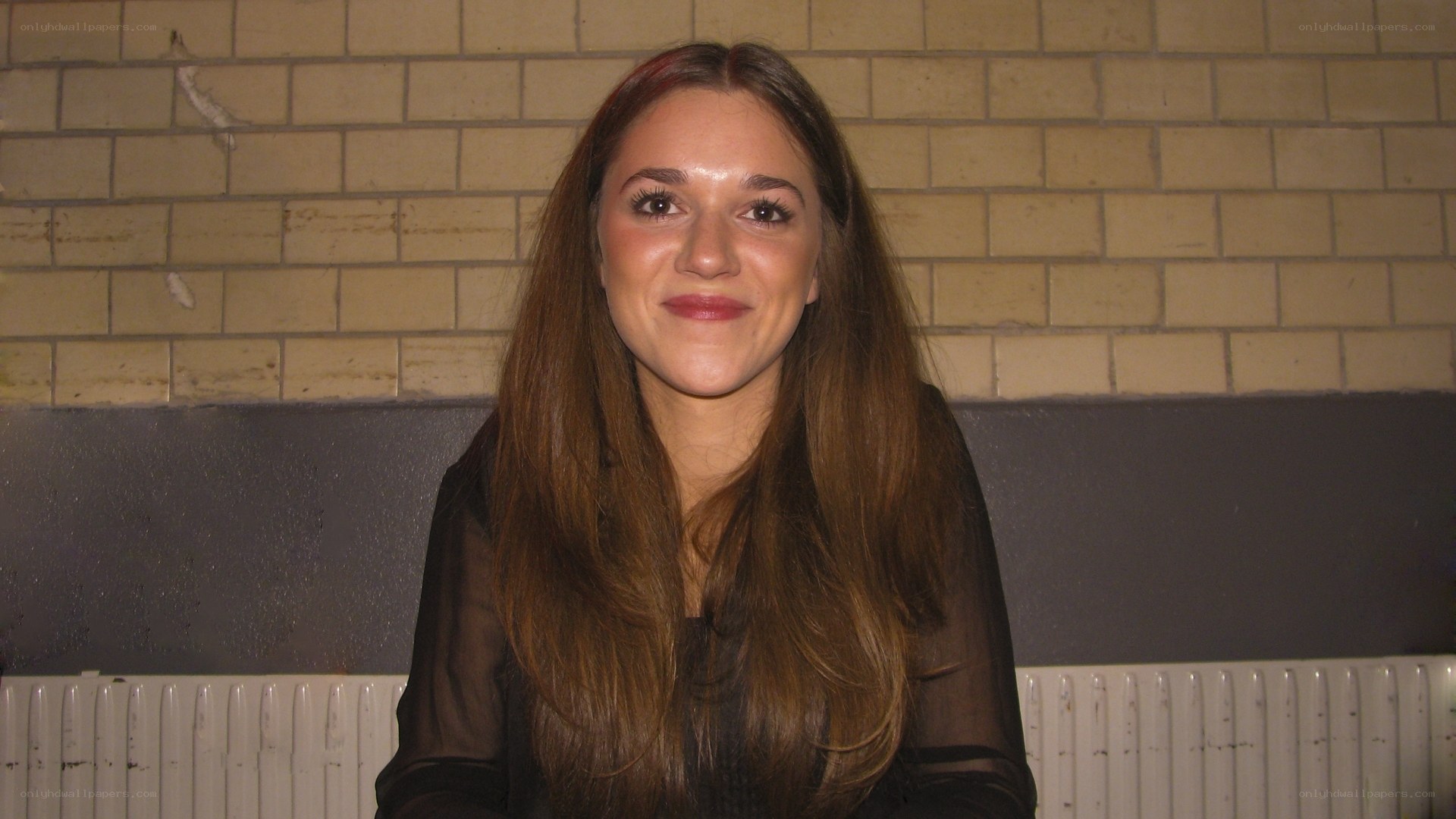 woman with long brown hair