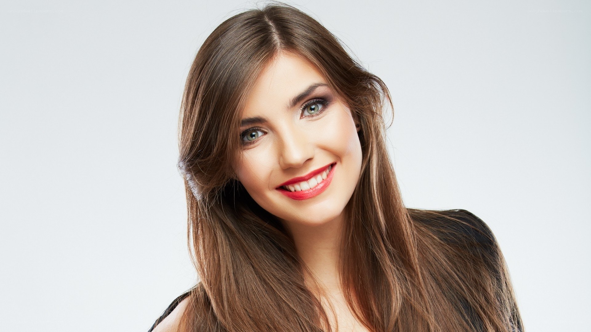woman with long brown hair