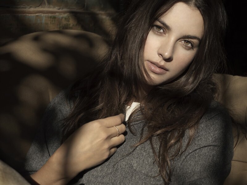 woman with long brown hair
