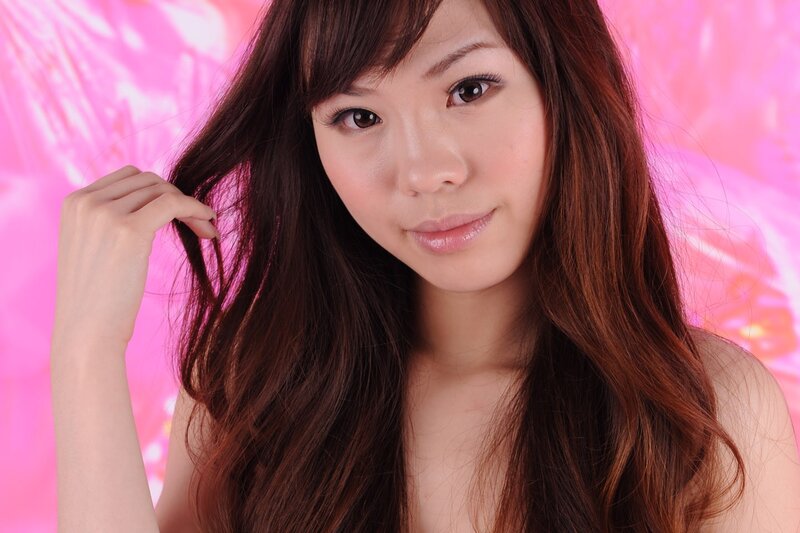 woman with long brown hair