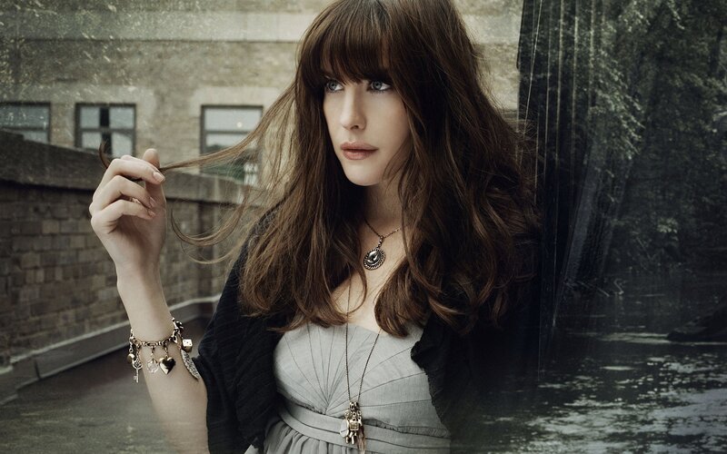 woman with long brown hair