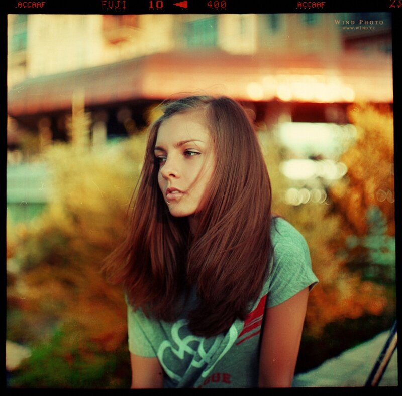 woman with long brown hair