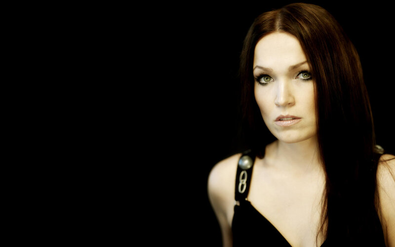Woman with Long Brown Hair — Black, Dramatic, Photograph