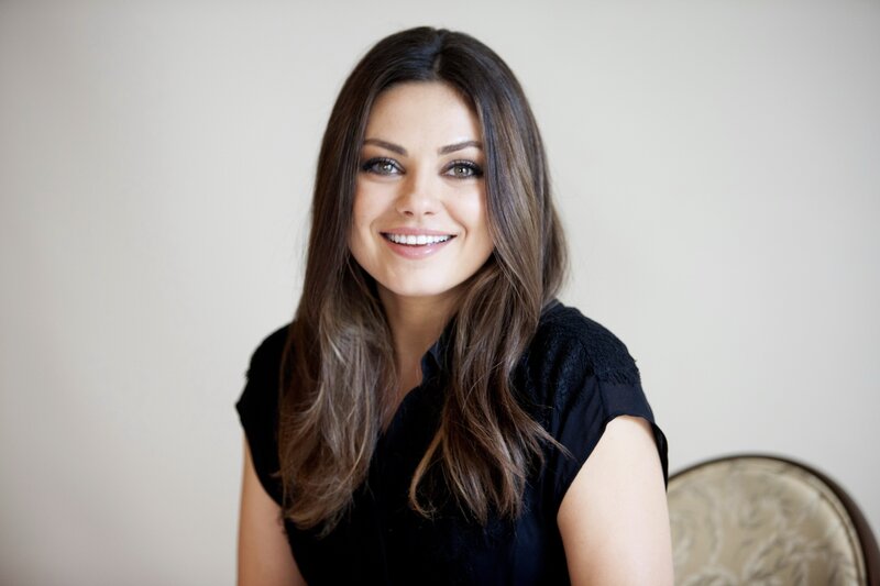 Woman with Long Brown Hair — Black, Neutral, Photograph, Black Shirt, Chair