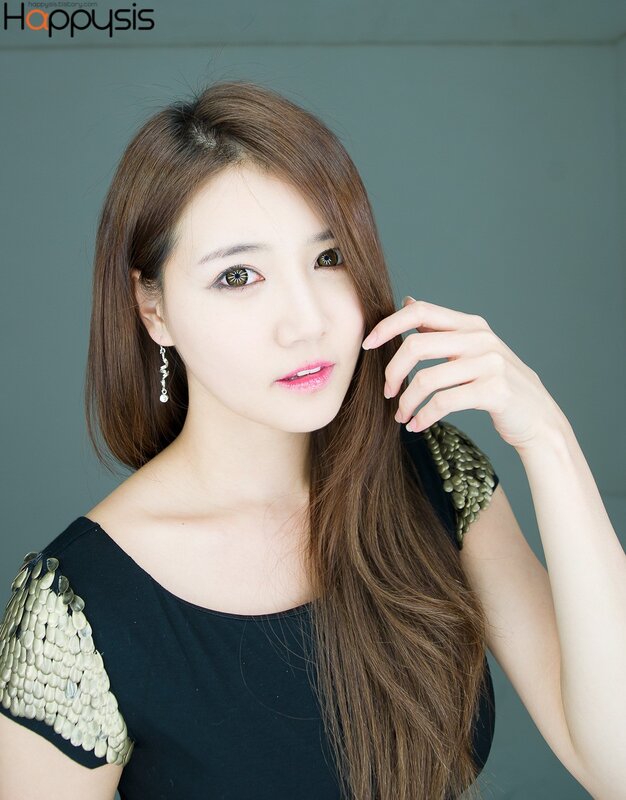Woman with Long Brown Hair — Black, Neutral, Photograph, Earring
