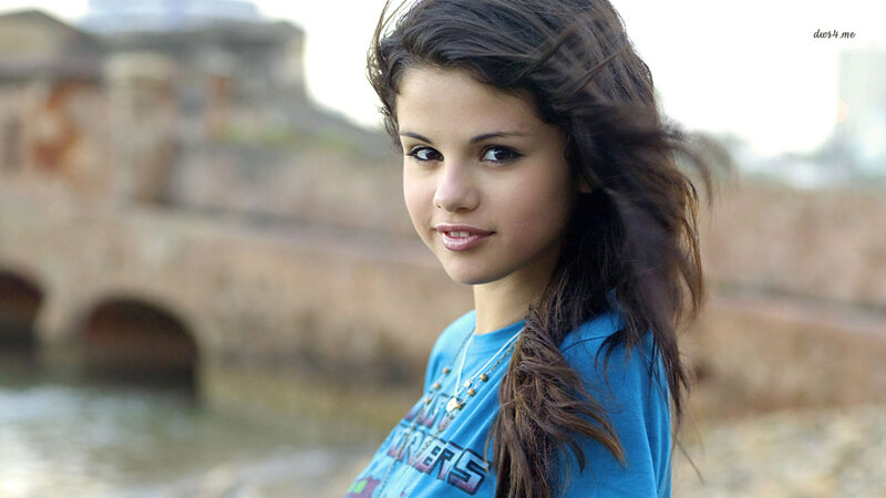 Woman with Long Brown Hair — Blue, Calm, Afternoon