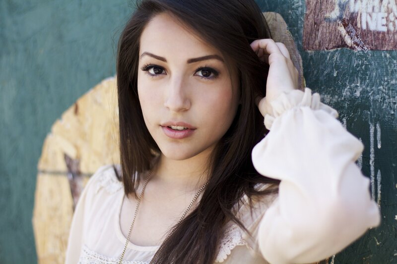 Woman with Long Brown Hair — Calm, Photograph, Wall, Necklace