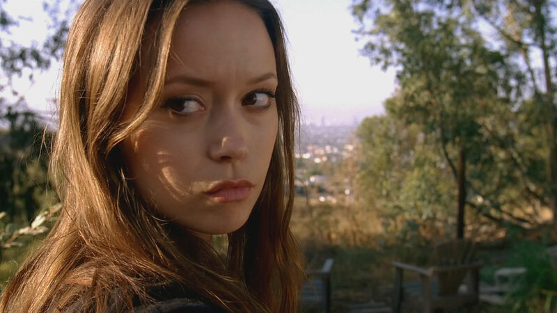 Woman with Long Brown Hair — Dramatic, Afternoon, Photograph, Trees