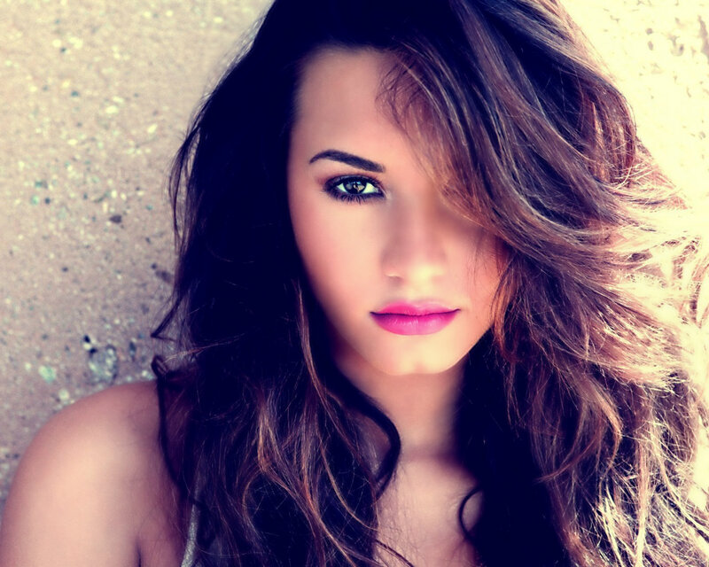 Woman with Long Brown Hair — Dramatic, Photograph, Eyes, Makeup