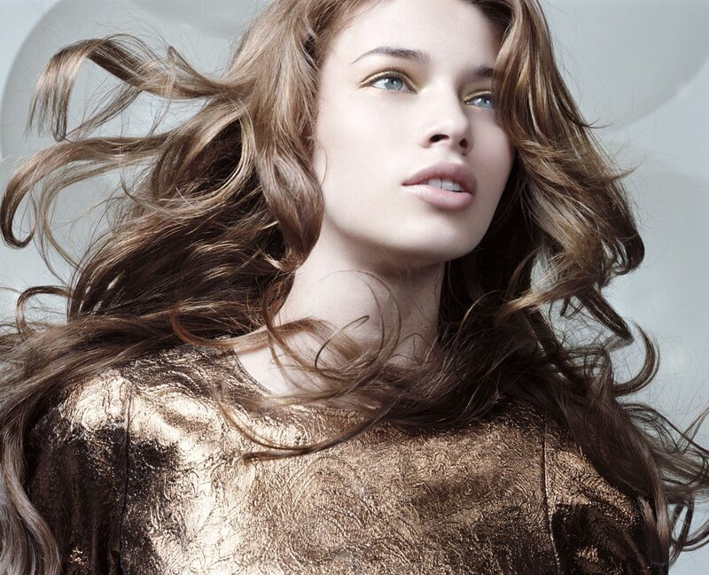 Woman with Long Brown Hair — Dramatic, Photograph, Shirt
