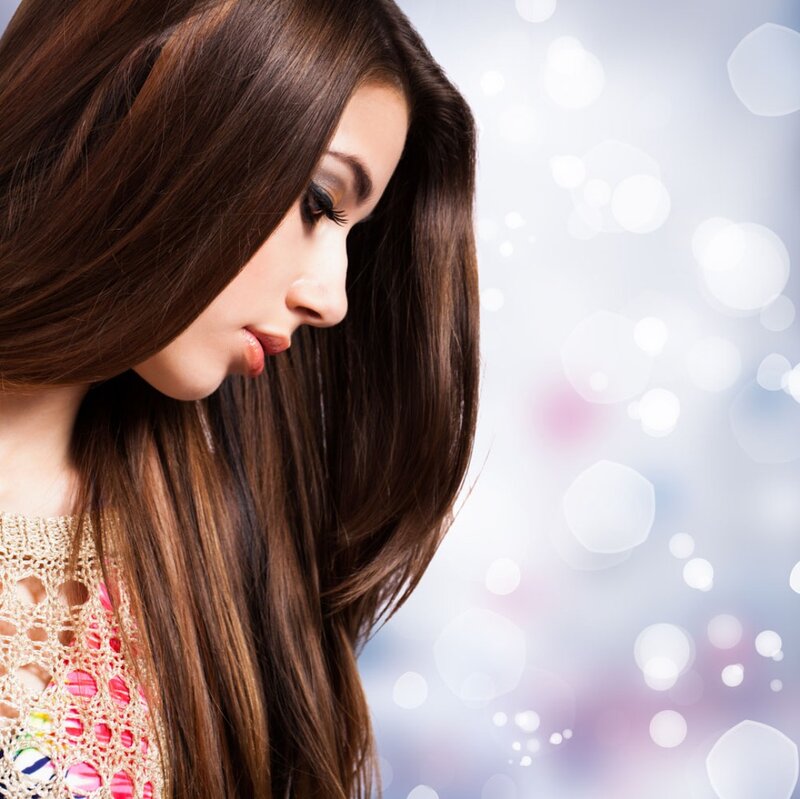 Woman with Long Brown Hair — Dreamy, Photograph