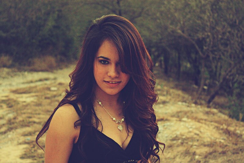 Woman with Long Brown Hair — Natural, Photograph