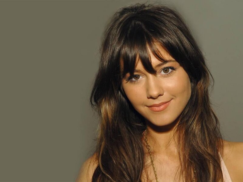 Woman with Long Brown Hair — Neutral, Photograph, Necklace, Bangs