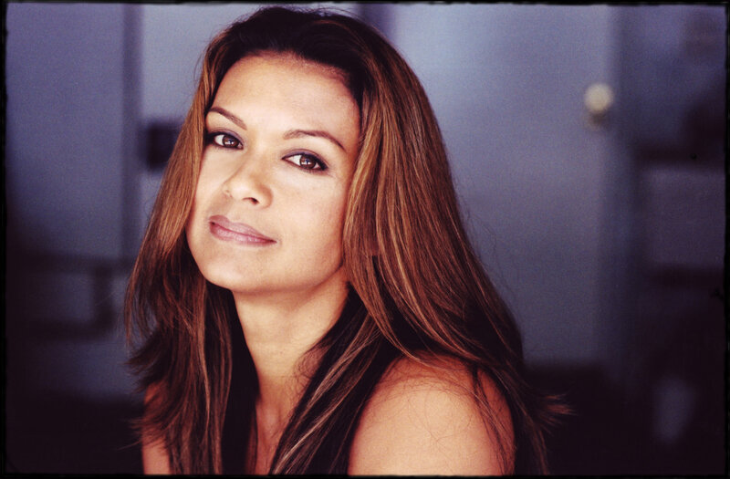 Woman with Long Brown Hair — Neutral, Photograph, Shoulder, Background