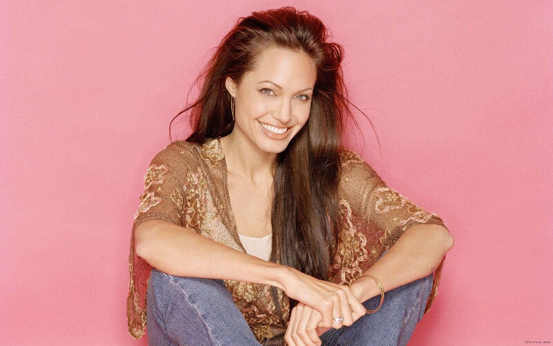 Woman with Long Brown Hair — Pink, Friendly, Photograph