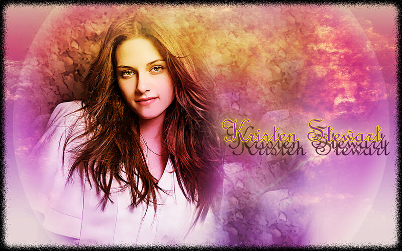 Woman with Long Brown Hair — Purple, Dreamy