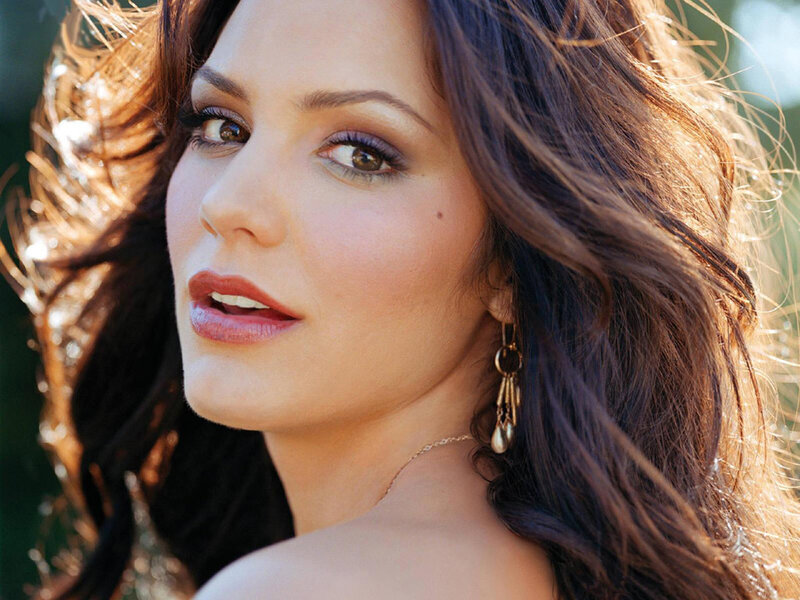 Woman with Long Brown Hair — Serene, Afternoon, Photograph, Earrings
