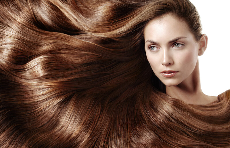 Woman with Long Brown Hair — Serene, Photograph, Face