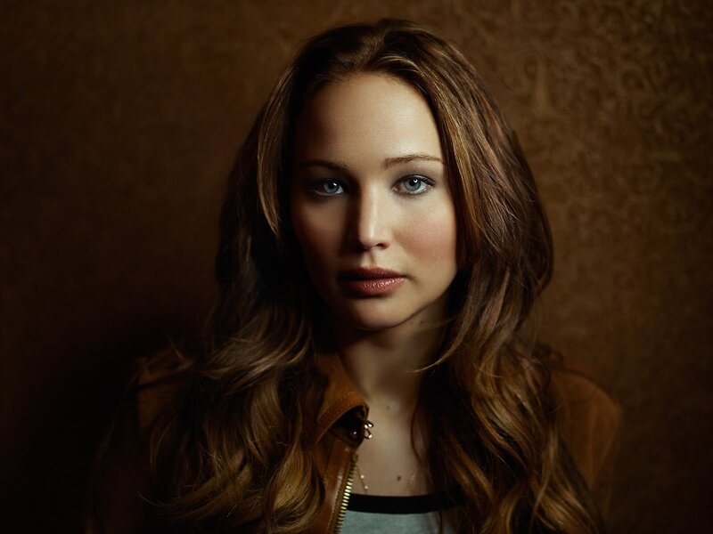 Woman with Long Brown Hair — Serious, Photograph, Brown Jacket