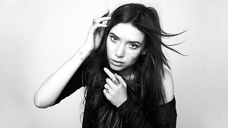 woman with long dark hair