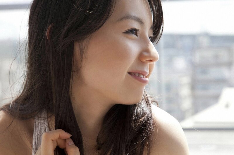 woman with long dark hair