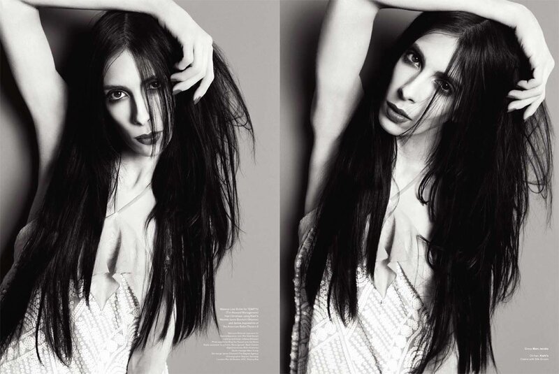 woman with long dark hair