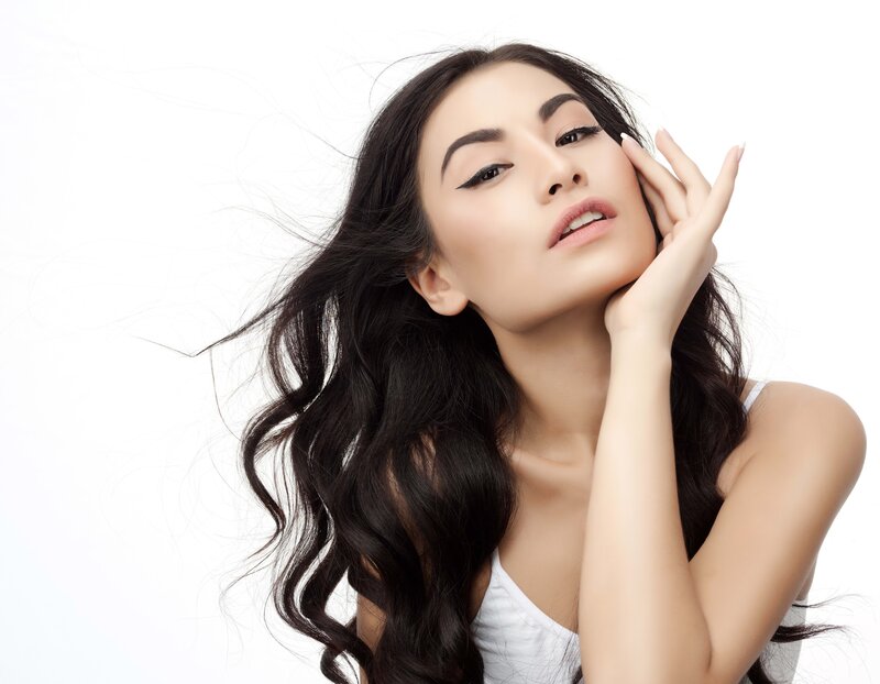 woman with long dark hair