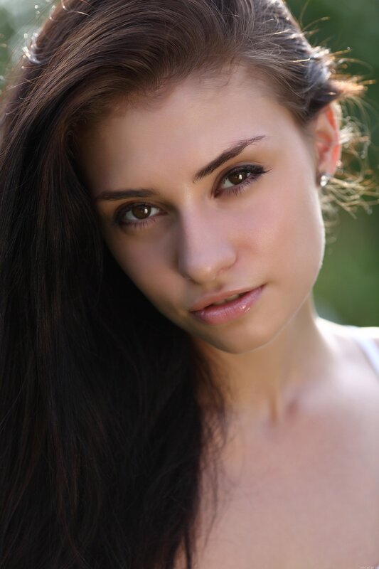 woman with long dark hair