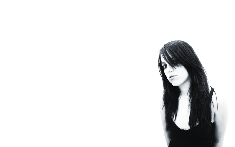 woman with long dark hair