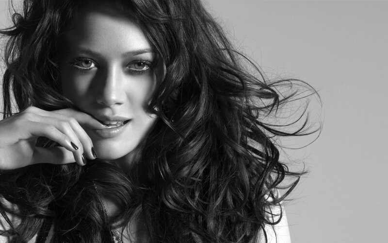 woman with long dark hair