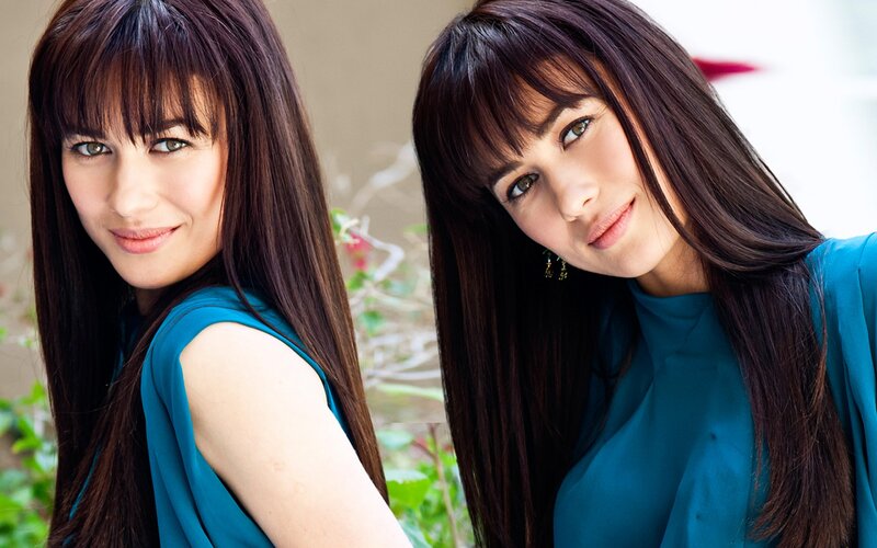 woman with long dark hair