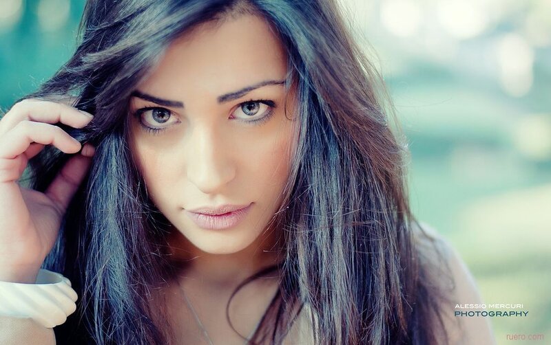 woman with long dark hair
