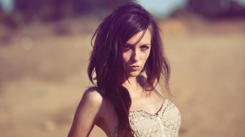 woman with long dark hair