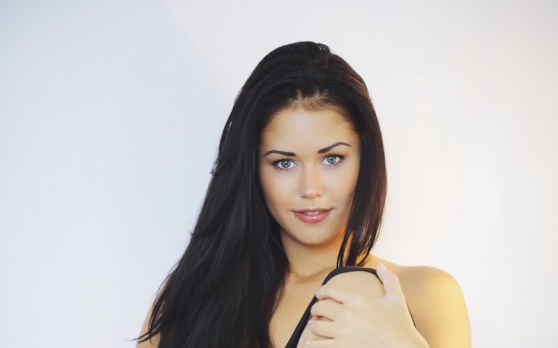 woman with long dark hair