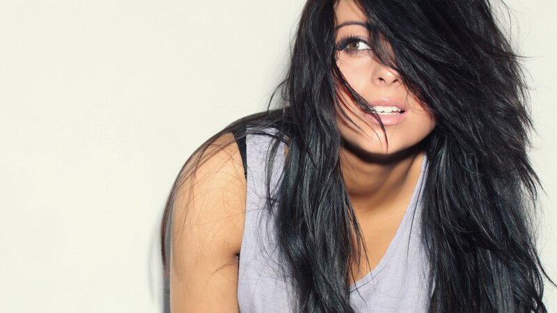 woman with long dark hair