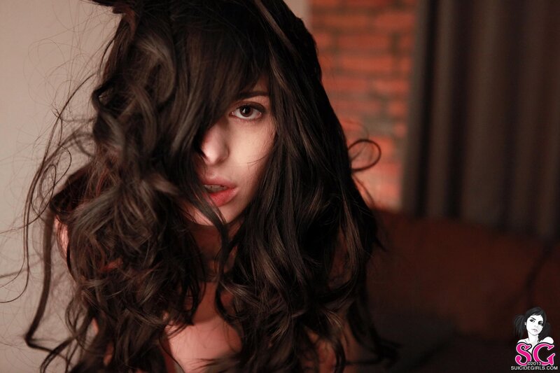 woman with long dark hair