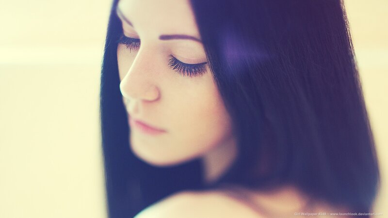woman with long dark hair