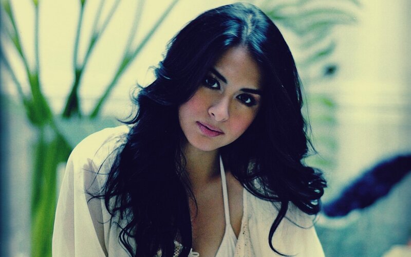 woman with long dark hair