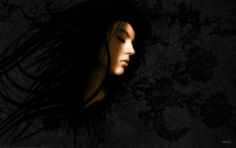 woman with long dark hair