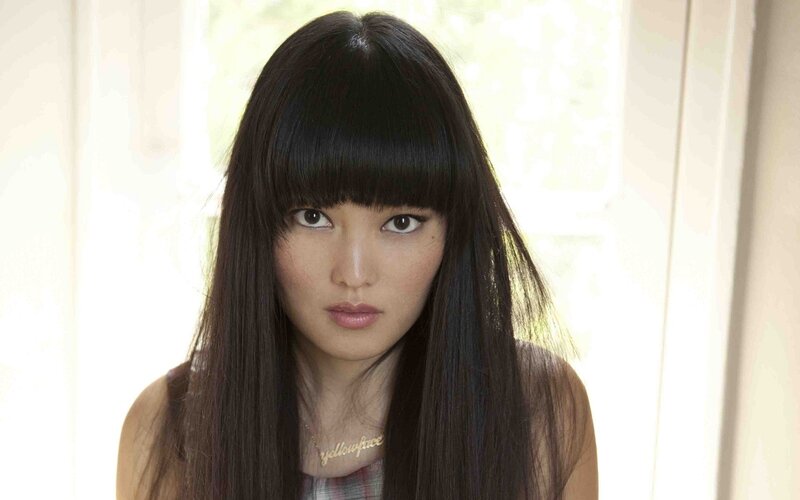woman with long dark hair