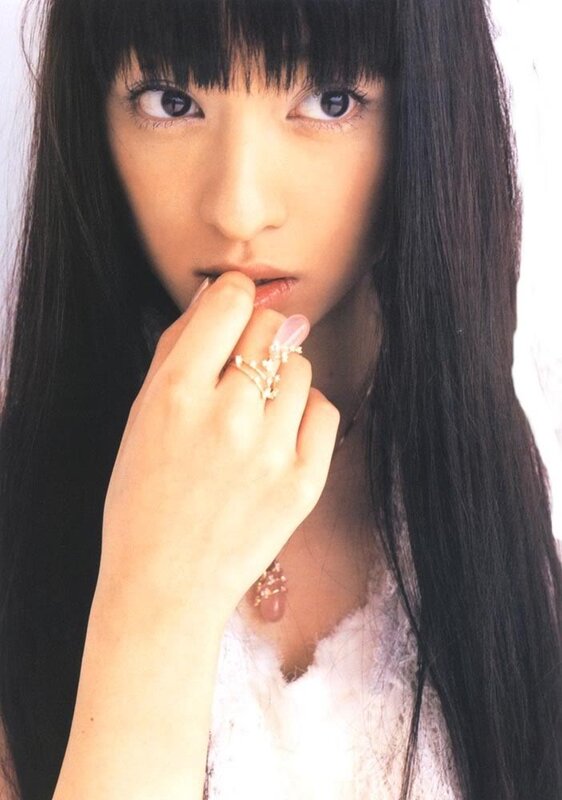 woman with long dark hair